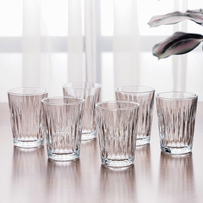 Hermia Set de Vasos de Vidrio Transparente 250 ml (3 Piezas) Hermia Set de Vasos de Vidrio Transparente 250 ml (3 Piezas)